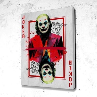 Tableau Joker Carte - 60 x 40 - Toile sur châssis - Sans cadre