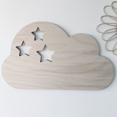 Décoration en bois - Le nuage étoilé - Grand Format