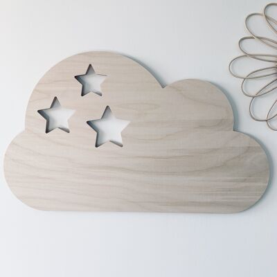 Wooden decoration - The starry cloud - Large Format