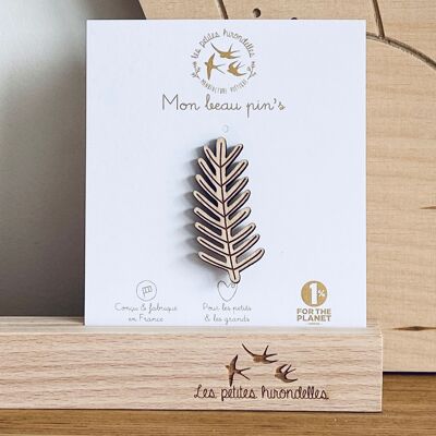 Pin's en bois - Branche de pin