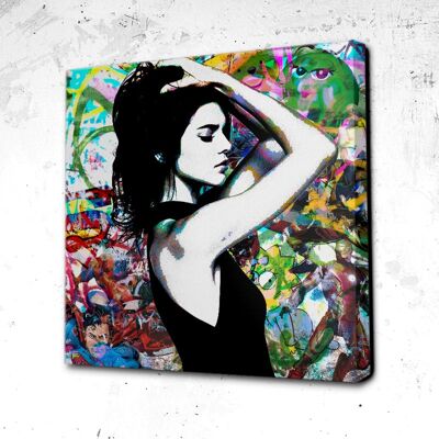 Tableau Jenner Face - 40 x 40 - Plexiglas - Cadre noir