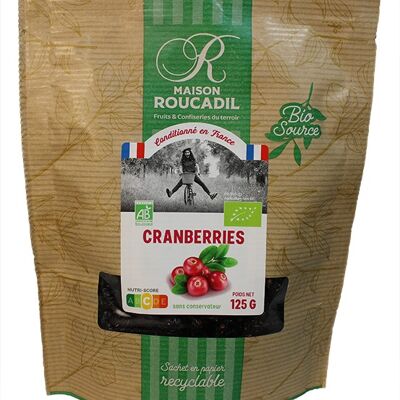 Organic cranberries - 125g bag