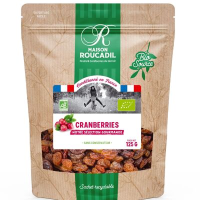 Organic cranberries - 125g bag