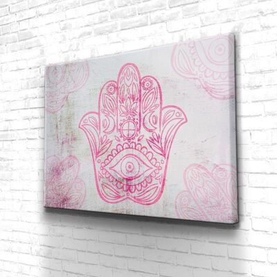 Tableau Hamsa - 60 x 40 - Toile sur châssis - Sans cadre