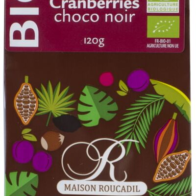 BIO-Preiselbeeren mit Bio-Zartbitterschokolade überzogen - 120g Beutel