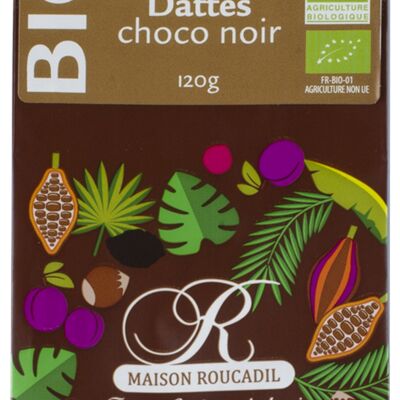 Organic dates coated with organic dark chocolate - 120g bag