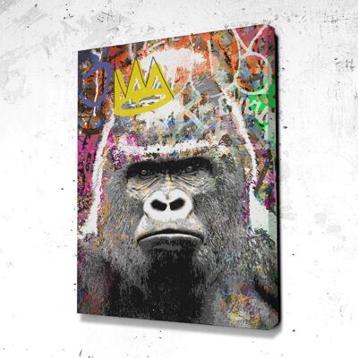 Tableau Gorille King - 40 x 30 - Plexiglas - Sans cadre
