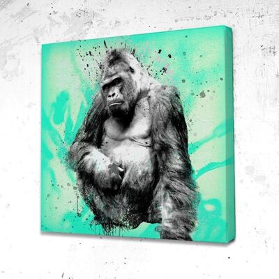 Tableau Gorille Flashy - 60 x 60 - Plexiglas - Sans cadre