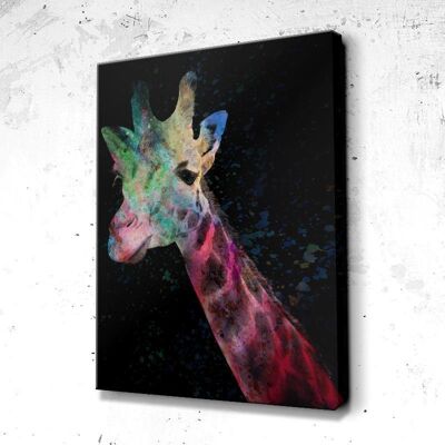 Tableau Girafe Splash - 60 x 40 - Plexiglas - Sans cadre