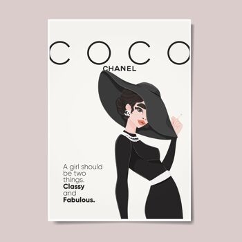 Art mural Coco Chanel 1