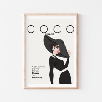 Art mural Coco Chanel 2