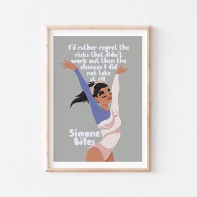 Simone Biles Wandkunst