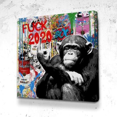 Tableau F**k 2020 - 60 x 60 - Plexiglas - Cadre noir