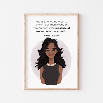 Arte de pared de Michelle Obama