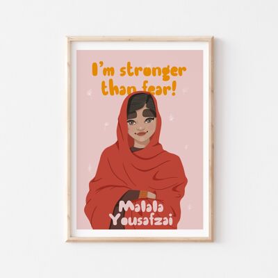 Malala Yousafzai Wandkunst