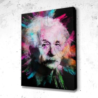 Tableau Einstein - 40 x 30 - Toile sur châssis - Sans cadre