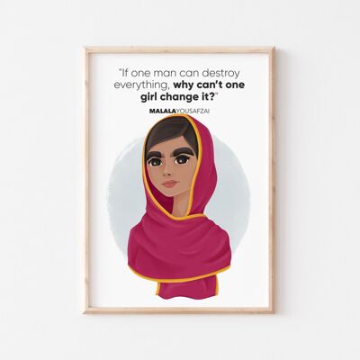 Arte de pared Malala Yousafzai V2
