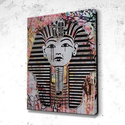 Tableau Egyptien Pharaon Street - 160 x 120 - Plexiglas - Cadre noir