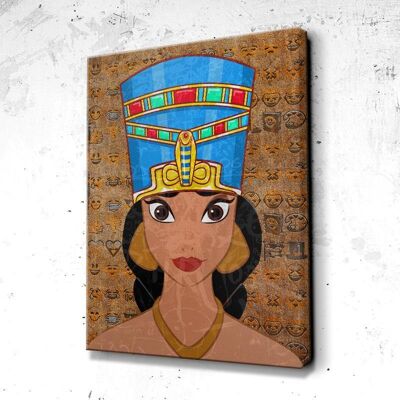 Tableau Égyptien Nefertiti 2.0 - 60 x 40 - Toile sur châssis - Sans cadre