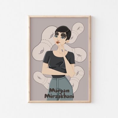 Maryam Mirzakhani Wandkunst