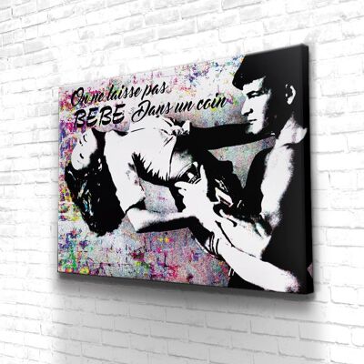 Tableau Dirty Dancing Bb Mur - 60 x 40 - Toile sur châssis - Cadre noir