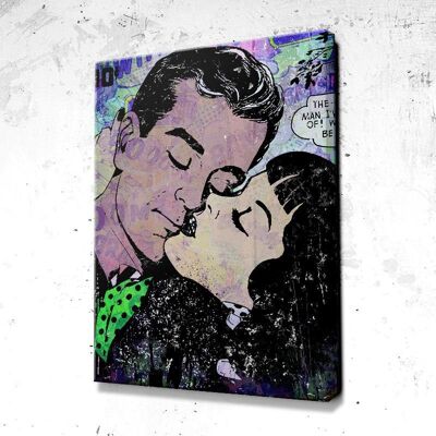 Tableau Comics Love Pop - 60 x 40 - Plexiglas - Cadre noir