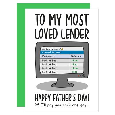 Loved Lender Fathers Day A6 Card