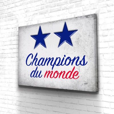 Tableau Champion Star - 100 x 75 - Toile sur châssis - Cadre noir