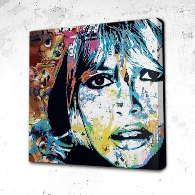 Tableau Brigitte Bardot Dog - 40 x 40 - Plexiglas - Sans cadre