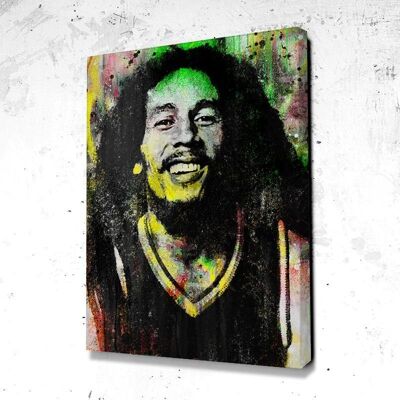 Tableau Bob Marley - 40 x 30 - Plexiglas - Cadre noir