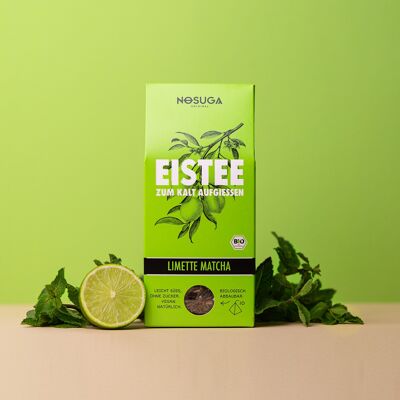 Juego de 10: bolsitas de té de cerveza fría NOSUGA lima matcha