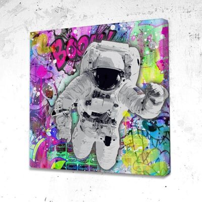 Tableau Astronaute Comics - 100 x 100 - Plexiglas - Sans cadre