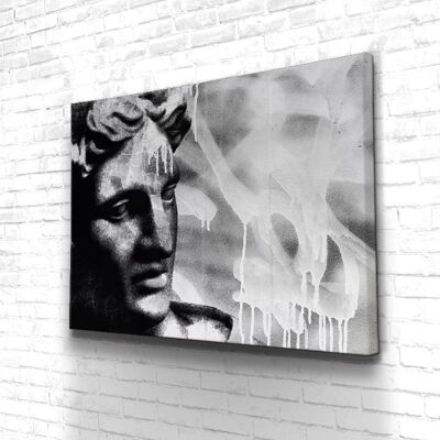 Tableau Apollon Street - 40 x 30 - Toile sur châssis - Cadre noir