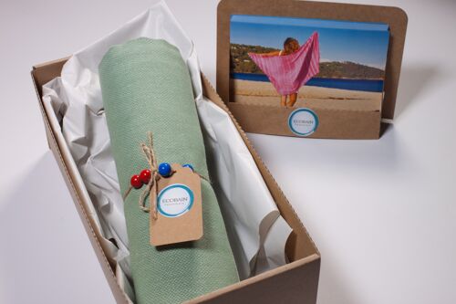 Geschenkkarton für ECOBAIN Towels (BOX, Stülpdeckel)