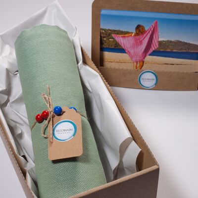 Coffret cadeau pour serviettes ECOBAIN (BOITE, couvercle coulissant)