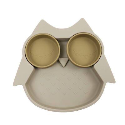 Silicone owl plate - gray