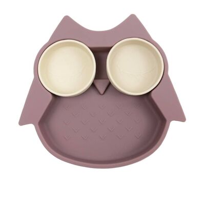 Silicone owl plate - Soft plum