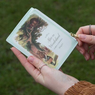 Alice in Wonderland Original Turquoise Book Coin Purse Wallet