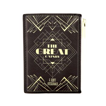 The Great Gatsby Art Deco Black Book Coin Purse Wallet 3