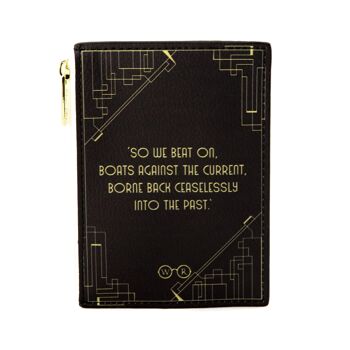 The Great Gatsby Art Deco Black Book Coin Purse Wallet 4