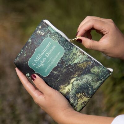 A Midsummer Nights Dream Green Book Pouch Purse Clutch