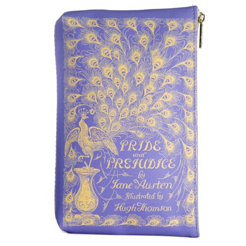 Pride and Prejudice Purple Book Pouch Purse Clutch