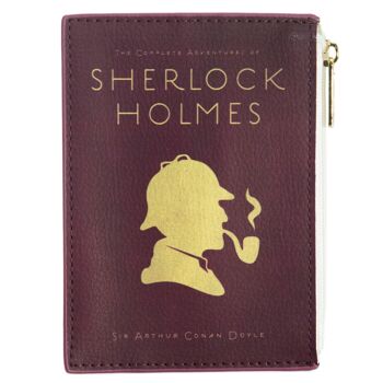 Portefeuille Sherlock Holmes Silhouette Bordeaux Book Coin Purse 2