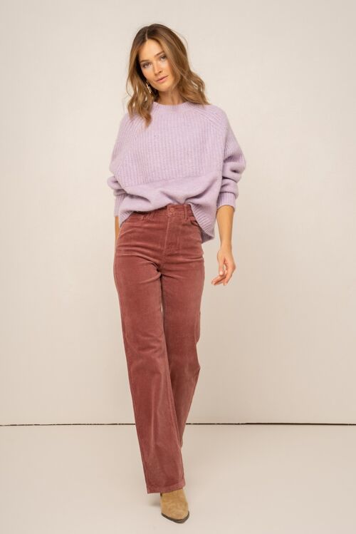 Pantalon Emma velours flare ROSE