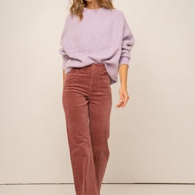 Pantalon Emma velours flare ROSE