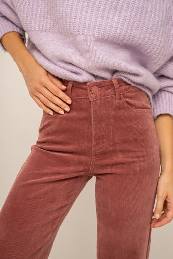 Pantalon Emma velours flare ROSE 2