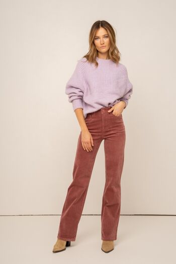 Pantalon Emma velours flare ROSE 3