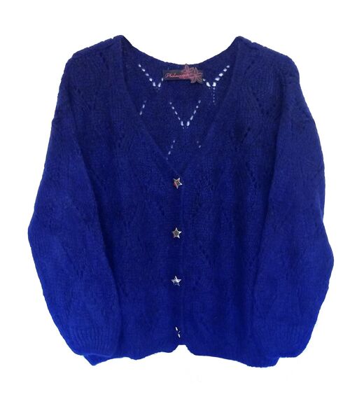 Gilet en mohair SACHA bleu roi