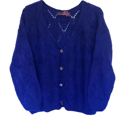 Gilet en mohair SACHA bleu roi