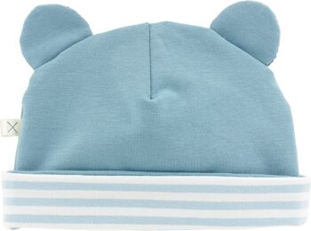 Kit naissance bonnet & chaussons - Marin 3